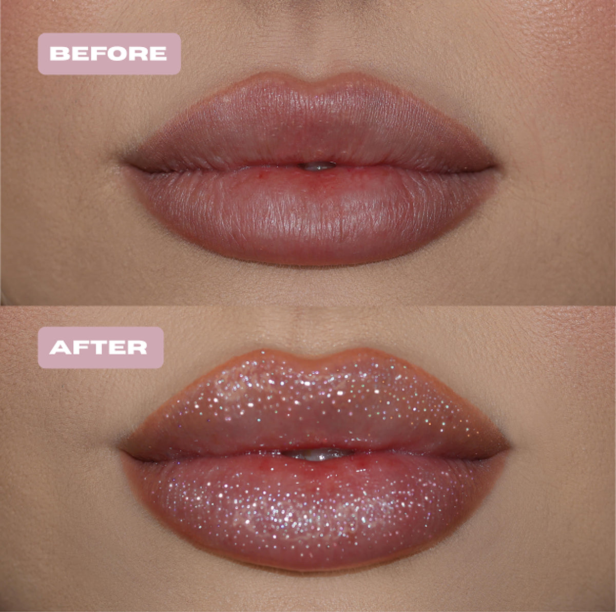 before after clear lip oil supernova#color_supernova